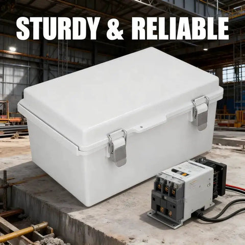 Weatherproof ABS Electrical Enclosure 190x290x140mm Outdoor Junction Box With Stainless Steel Latch for control panels in industry site