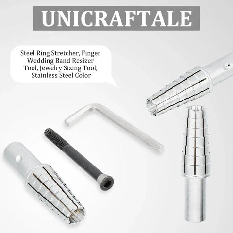 Expanding Ring Mandrel Set With Hex Allen Key For Ring Making And Lathe Work Heavy Duty Steel Ring Stretcher Fits Size 7 To 14