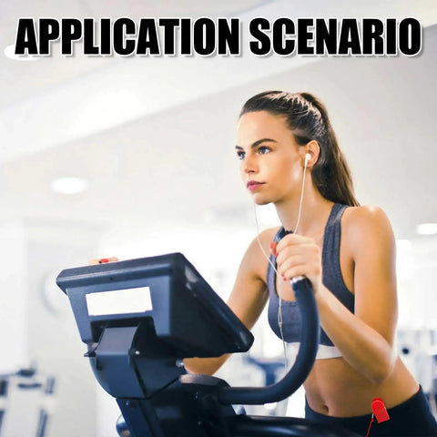 Woman using treadmill with Two Pack Universal Treadmill Magnetic Safety Key Replacement Stop Magnet For Treadmills And Running Machines, Emergency Lock Key, Durable Round Magnetic Switch For Home Gym That Works Like A Champ.