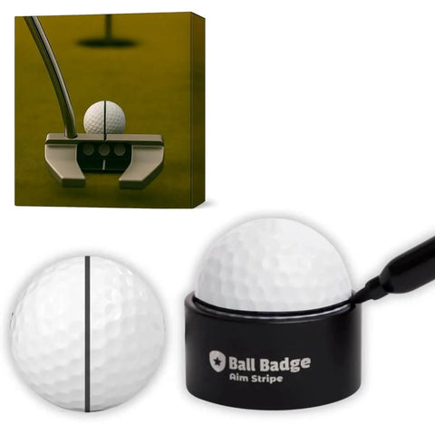 360 Degree Golf Ball Line Marker Kit With Full Metal Alignment Tool And Bag Attachment for Precise Putting Alignment Ball Marker