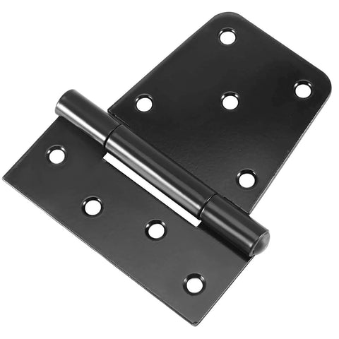 Heavy Duty Wrought Iron Door And Gate Hinges, 10 Pack Black Rustproof Barn Hinges With 90 Screws, metal hinge close-up