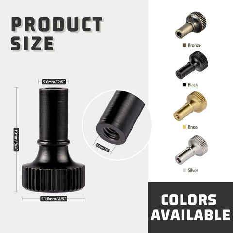 Antique Brass Lamp Switch Knob Replacement Universal Fit For Standard Lamps product size and color options: bronze, black, brass, silver.