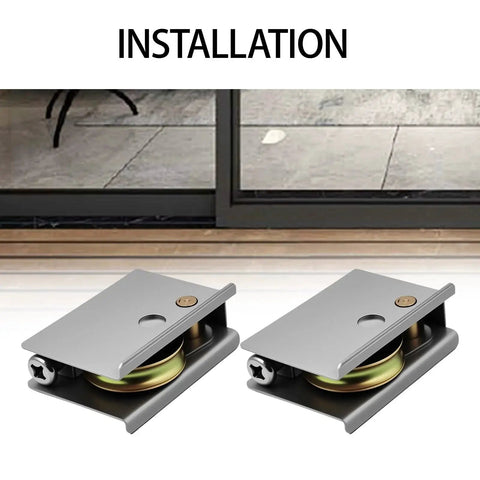 Image of Patio Door Rollers Replacement Parts For Sliding Doors With One And One Half Inch Steel Ball Bearing Adjustable Height Direct Replacement Kit Smooth Glide DIY Friendly Two Pack Easy Installation For Quick DIY Replacement.