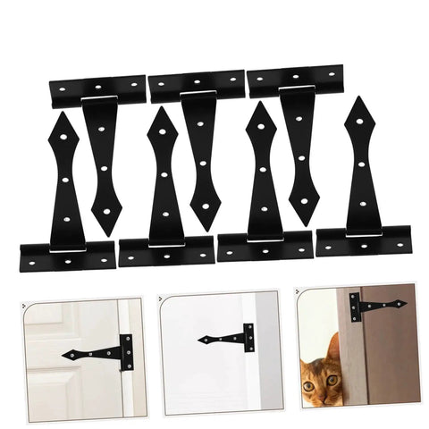8 Pack Heavy Duty Iron Door Hinges for Cabinet Replacement with Smooth Surface and High Load Capacity, Residential Door Hardware
