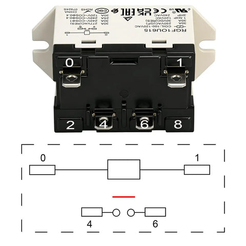 Beefy 30A General Purpose Relay For Industrial Use, 120V AC Coil, SPST-NO 4-Pin, UL CE TUV RoHS Certified, 2-Pack