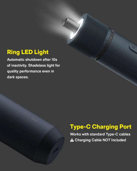 Workhorse Cordless Electric Screwdriver with LED light and Type-C charging port, ideal for home repair projects.