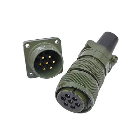 MIL-C Circular Connector Plug Set For 20-7 20-15 20-16 Series With MS3102A MS3108A Plugs, military-grade connectors front view
