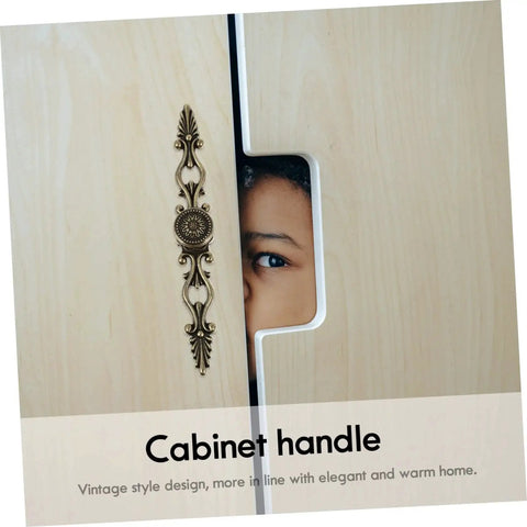 European Carving Handle 8.46 Inch Antique Bronze Cabinet Pulls Zinc Alloy Drawer Pulls For Kitchen Cabinets Wardrobes Closets