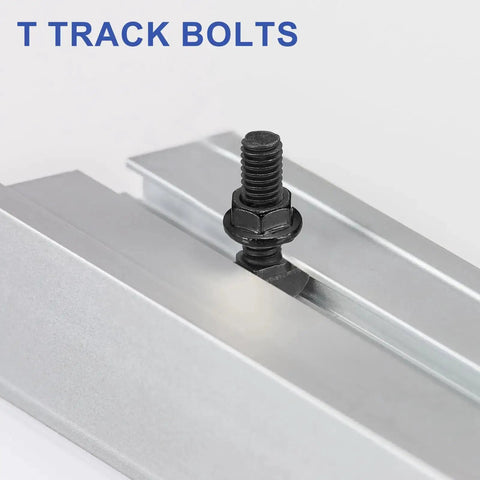 Beefy M5x12mm T Slot Bolts 16 Pack Drop In Hammer Head With Hex Flange Nuts T Bolt Stud Sliding Screws For 20 Series Aluminum Extrusion Profiles Black
