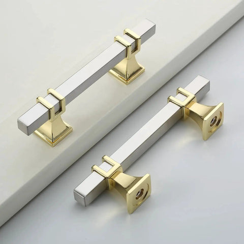 10 Pack 3 Inch Cabinet Handles In Brushed Nickel And Gold Finish, Satin Nickel Gold Cabinet Pulls For Cabinets, Cupboard And Drawers, Includes Two Screw Lengths For Easy Installation