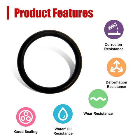 225 Piece O Ring Assortment Kit For Gasket Seals And Plumbing, Pro Grade NBR Rubber, corrosion and wear resistance features
