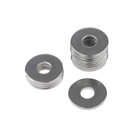 Favordrory M8 flat washer set, 304 stainless steel, 100 pcs, 2.0mm thick