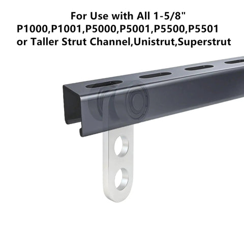 Two Wheel Silent Trolley Assembly With Deep Groove Ball Bearings For Strut Channel One And Five Eighths Inch Wide And Taller shown