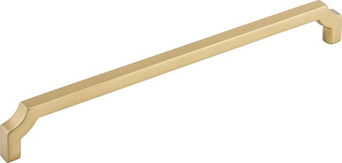 Ellis Collection Davenport Pull in Honey Bronze Finish, 8-13/16 Inch Center To Center Mounting, cabinet hardware side view