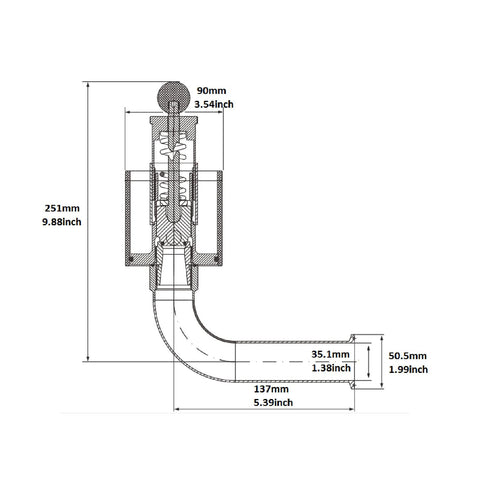 QiiMii 1.5 inch sanitary tri-clamp adjustable pressure relief valve with TC diaphragm gauge, SS304, 0.2-2.2 bar