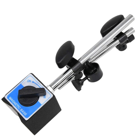 Dial Indicator With Magnetic Base 0 To 1 Inch Range One Thousandth Inch Precision Long Arm With Fine Adjustment Pro Grade