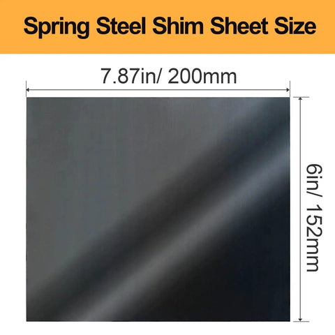 Pro Grade Spring Steel Shim Stock Set 1095 Blue Tempered With Polished Finish 6 Inch x 7.87 Inch Sheet