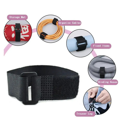 Twenty Pack Reusable Cable Ties And Straps 12x1 Inch Adjustable Hook And Loop Nylon Fasteners for home office garage projects