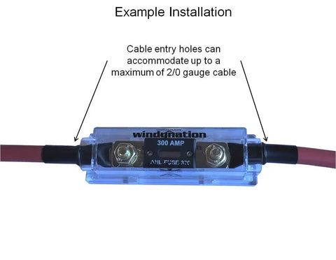 Installed Beefy ANL Fuse Holder With Two 200A Fuses, Heavy Duty Battery Wiring Accessory For 2/0 Gauge Cables, Perfect For RV Boat Truck Electrical Systems And Power Upgrades