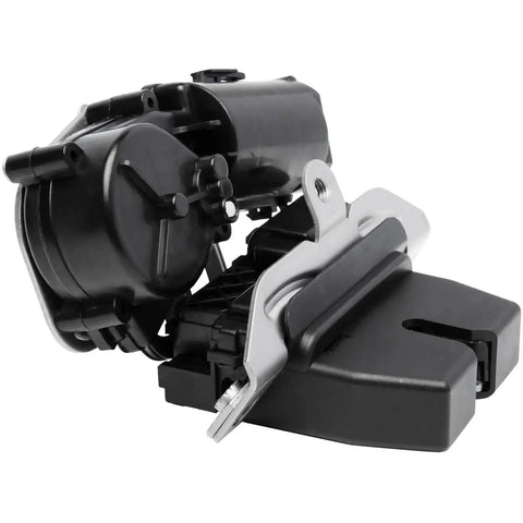 Liftgate Trunk Lock Actuator Replacement For Ford And Lincoln SUVs, detailed side view showing black and silver durable build