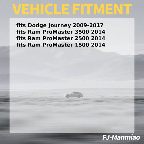 Vehicle fitment list for Rear Right Wheel Bearing And Hub Assembly Fits Journey 2009 Through 2017 And Ram ProMaster 1500 2500 3500 2014