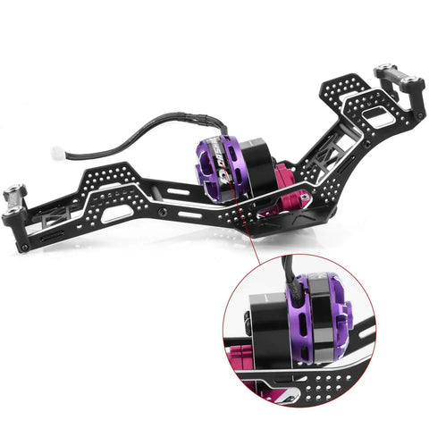 2500KV Brushless Outrunner Motor With Mount For 1 24 RC Micro Rock Crawlers And Axial SCX24 Upgrades Replacement Dope Power installed on frame