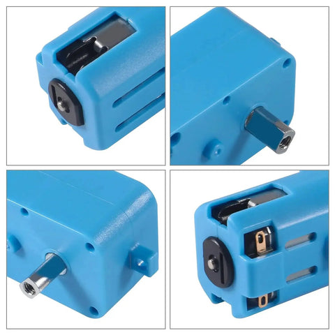 4 Pcs All Metal Gear Motors TT DC 3V To 6V 1 To 90 Reduction With 110 RPM Output Single Shaft Blue Case for Robots Smart Cars