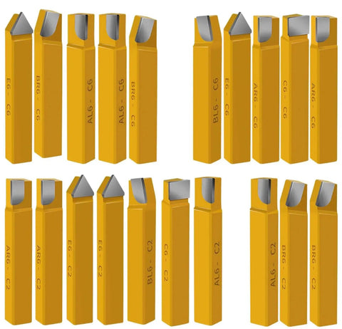 Twenty Piece Half Inch Carbide Tip Cutter Tool Set For Metal Lathe Turning Boring And Chamfering Pro Grade Heavy Duty