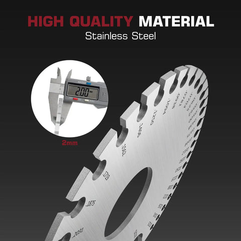 Close-up of Dual Sided Stainless Steel Metal Gauge Thickness Tool 0-36 Range Pro Grade Thickness Gauge for Metal Sheets and Welding Materials Round Handy Measuring Tool ARCCAPTAIN showing measurements.