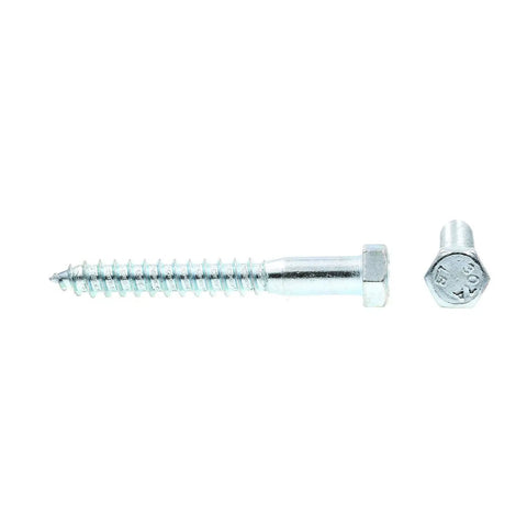 Beefy Hex Lag Screws 3/8 In X 3 In Heavy Duty Wood Screws For Decks And Structural Projects 50 Pack A307 Grade Zinc Plated Steel With Deep Threads And Hex Bolt Head No Nut Needed.