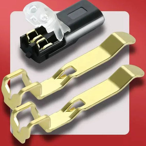 50 Pieces Quick Clip Fasteners For 22 18 AWG Automotive LED Wire Connectors And LED Strip Splicing shown in close-up view