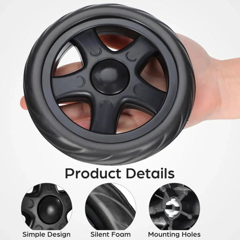 2 Pack Heavy Duty Shopping Cart Wheels Replacement For Trolley Carts Compact Lightweight Casters With Stair Climbing Design