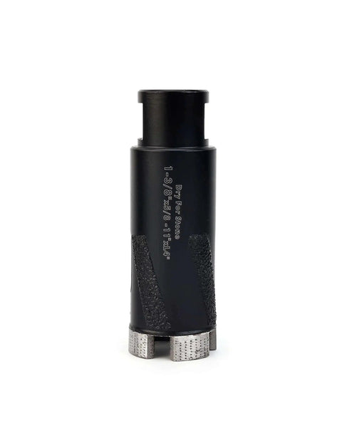 Diamond Core Drill Bit For Dry Drilling 1-3/8 Inch Granite Concrete Marble Stone with 5/8-11 Thread, front view.