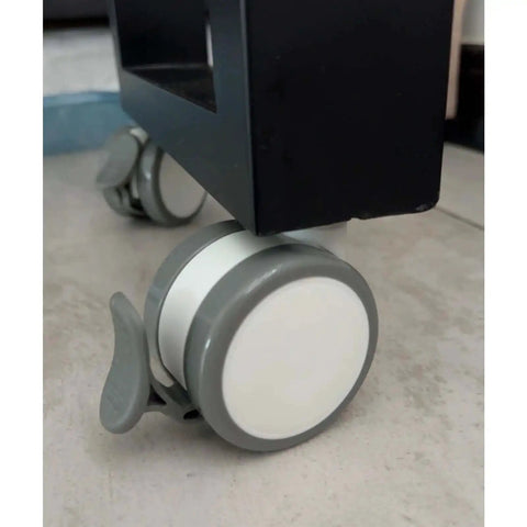 316 Stainless Steel Non Magnetic Rust Proof Universal Double Brake Caster Wheel Set 3 Inch 4 Inch With Thermoplastic Rubber TPR Silent Wheel For Carts And Equipment Heavy Duty Smooth Stop attached to furniture