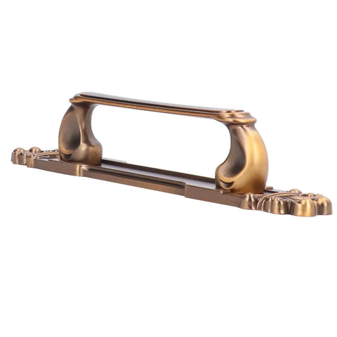 Front view of European Antique Zinc Alloy Door Handle for cabinets and drawers with intricate design, hardware fitting, in bronze finish