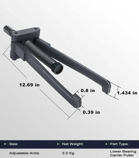 Lower Bearing Carrier Puller with Adjustable Arms for Yamaha Johnson Evinrude Mercury Honda Mercruiser Gearcases 115 Hp and Up