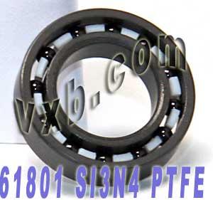 61801 Full Ceramic Bearing Si3N4/PTFE 12x21x5 - VXB Ball Bearings