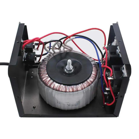Internal view of Voltage Transformer Converter 2000 Watt Step Up And Step Down Power Adapter with visible wiring and internal components.
