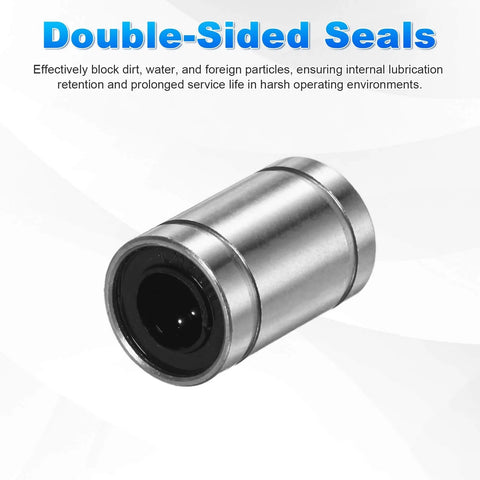 Pro Grade LM6UU Linear Ball Bearing Set With 6mm Bore 12mm OD 19mm Length Four Pack Double Sided Rubber Sealed