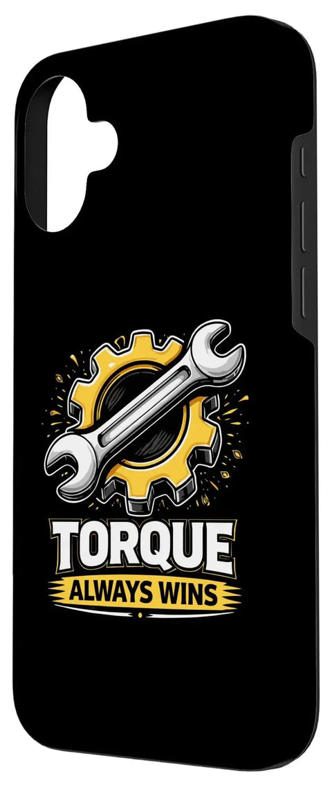 Rugged Wrench Gear Power Graphic Case For IPhone 16 Plus Built For Auto Techs And Weekend Wrenchers Durable Protective Phone Cover With Bold Gear Emblem Dyno Ready