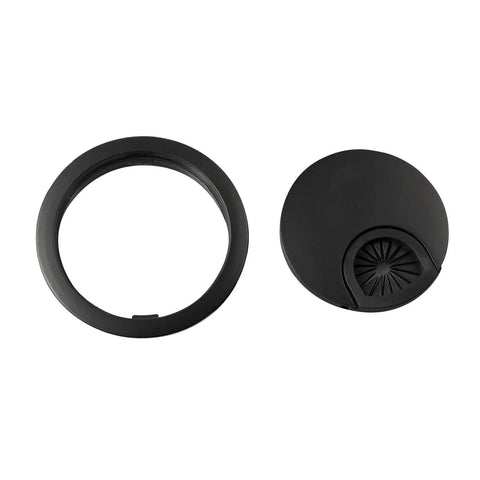 Zinc Alloy Desk Grommet For Wire Organization And Cable Management, 53mm Hole Cover, Black, 2 Pack, Electroplated Finish