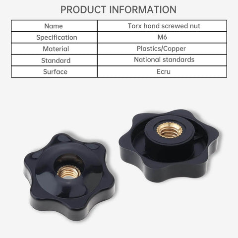 Must Have Ten Pack Six Star Knobs With One Quarter Inch Twenty Female Threads Hex Head Through Knobs For Clamping Jigs And T Track Bolts