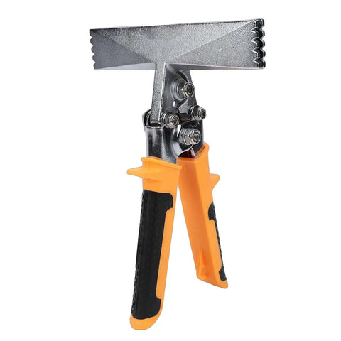 6 Inch Sheet Metal Bender With Straight Jaw Pliers, ergonomic non-slip handle, HVAC seaming tool for precise metal shaping.