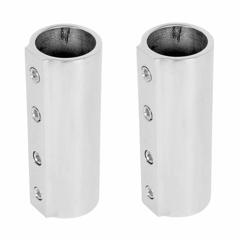 Marine straight pipe fitting connectors, stainless steel 316, 25mm (1") size, 2-pack