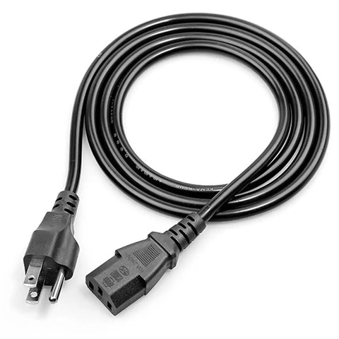 10 Ft 3 Prong AC Power Cord Universal Cable For Treadmills, TVs, Monitors, And Computers, 110-125V, 18AWG, NEMA 5-15P To C13