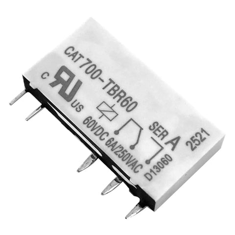 Beefy 5 Pin Relay 60VDC 6A And 250VAC SPDT DIN Rail Mount Industrial Relay front view