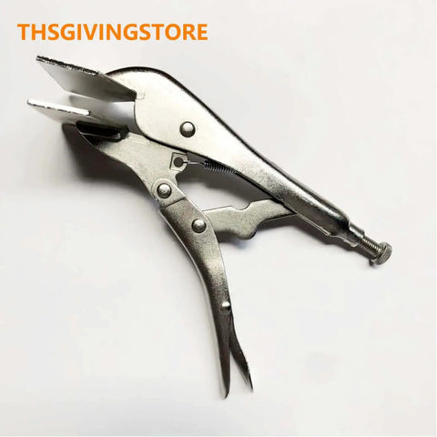 8-Inch Sheet Metal Bender Hand Seamer Locking Tool Pro Grade Heavy Duty With Adjustable Flat Head Vise Grip Clamps