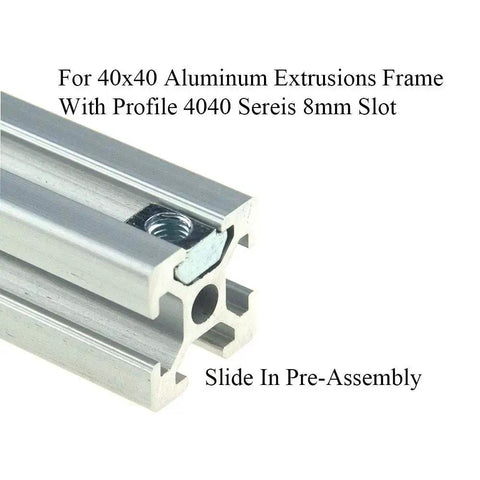 12 Pack 8Mm M8 Tee Slot Nuts For 40 Series Aluminum Extrusions 4040 Slide In Pre Assembly Heavy Duty Carbon Steel Construction