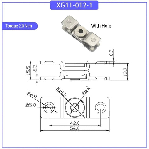 Stainless steel damping torque hinge with hole, 2.0 N.m torque, 360° rotation, Amazon Home Improvement, 1 piece.