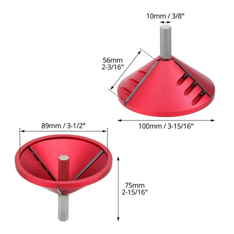 2 In 1 PVC Pipe Deburring And Chamfer Tool For Inner And Outer Reaming Works On PVC CPVC ABS PP And PE Pipes, shown with dimensions